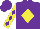 Silk - Purple, yellow diamond, purple diamonds on yellow sleeves, purple cap