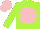Silk - Lime green, pink disc, pink cap