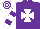 Silk - Purple, white maltese cross, white and purple hooped sleeves and cap