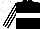Silk - Black, white hoop, white and black striped sleeves, white cap