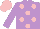 Silk - Mauve, pink spots, mauve sleeves, pink cap