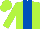 Silk - lime green, Royal blue stripe