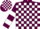 Silk - Maroon and White check, hooped sleeves