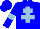 Silk - blue body, light blue cross of lorraine, blue arms, light blue armlets, blue cap