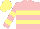 Silk - Pink, two primrose hoops, primrose hoops on sleeves, primrose cap