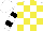 Silk - White with yellow blocks, white sleeves with black hoops
