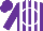 Silk - Purple, white stripes and circle, purple cap