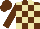 Silk - Brown, beige blocks, brown cap