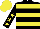Silk - Black, yellow hoops, black sleeves, yellow stars and cap