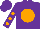 Silk - Purple, orange ball 'cm jr', purple sleeves with orange dots