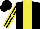 Silk - Black, yellow stripe, black, yellow striped sleeves, black, yellow star cap