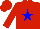 Silk - Red, blue star, red sleeves