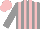 Silk - Grey and pink stripes, grey sleeves, pink cap