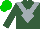 Silk - Hunter green, silver diamond, silver v, green cap