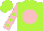 Silk - Lime, pink ball, lime dots on pink sleeves