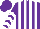 Silk - Purple and white stripes, chevrons on sleeves