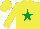 Silk - Yellow, emerald green star