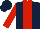 Silk - Dark blue, red panel, red sleeves