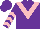 Silk - Purple, pink v, chevrons on sleeves and chevron on cap