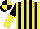 Silk - Yellow & black stripes, black & yellow halved sleeves, black & yellow quartered cap