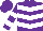 Silk - Purple, white inverted chevrons, white bars on sleeves, purple cap