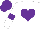 Silk - White, purple heart, epaulettes and band on sleeves, purple cap