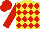Silk - Yellow, red diamonds, red sleeves, red cap