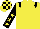 Silk - Yellow body, black epaulettes, black arms, yellow stars, yellow cap, black checked