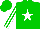 Silk - Green with white star,white stripes on sleeves