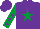 Silk - Purple, emerald green star, emerald green sleeves, purple stars, purple cap