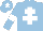 Silk - Light blue, white cross of lorraine, armlets and star on cap
