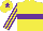 Silk - Yellow, purple hoop, striped sleeves and star on cap