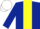 Silk - Dark Blue, Yellow stripe, White cap