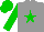 Silk - Grey body, green star, green arms, green cap