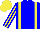 Silk - Blue body, yellow braces, yellow arms, blue striped, yellow cap