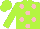 Silk - Lime, pink dots