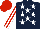 Silk - Dark blue, white stars, red and white stripes on sleeves, red cap