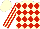 Silk - Cream, red diamonds, red stripes on sleeves
