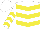 Silk - White, yellow inverted chevrons, yellow inverted chevrons on sleeves