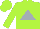 Silk - Lime green, silver triangle