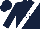 Silk - Dark blue, dark blue 'g' on white sash