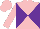 Silk - Pink, Purple Diagonal Quarters, Pink Cap