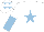 Silk - White body, light blue star, white arms, light blue halved, white cap, light blue stars