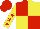 Silk - Red and yellow (quartered), yellow sleeves, red stars and cap