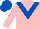 Silk - Pink, royal blue chevron, pink sleeves, royal blue cap