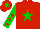 Silk - Red body, green star, green arms, red stars, red cap, green star