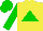 Silk - Yellow body, big-green triangle, big-green arms, big-green cap