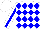 Silk - White, blue diamonds, white sleeves and blue stripe