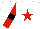Silk - White, red star, black armlets on red sleeves