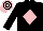 Silk - Black body, pink diamond, black arms, pink cap, black hooped